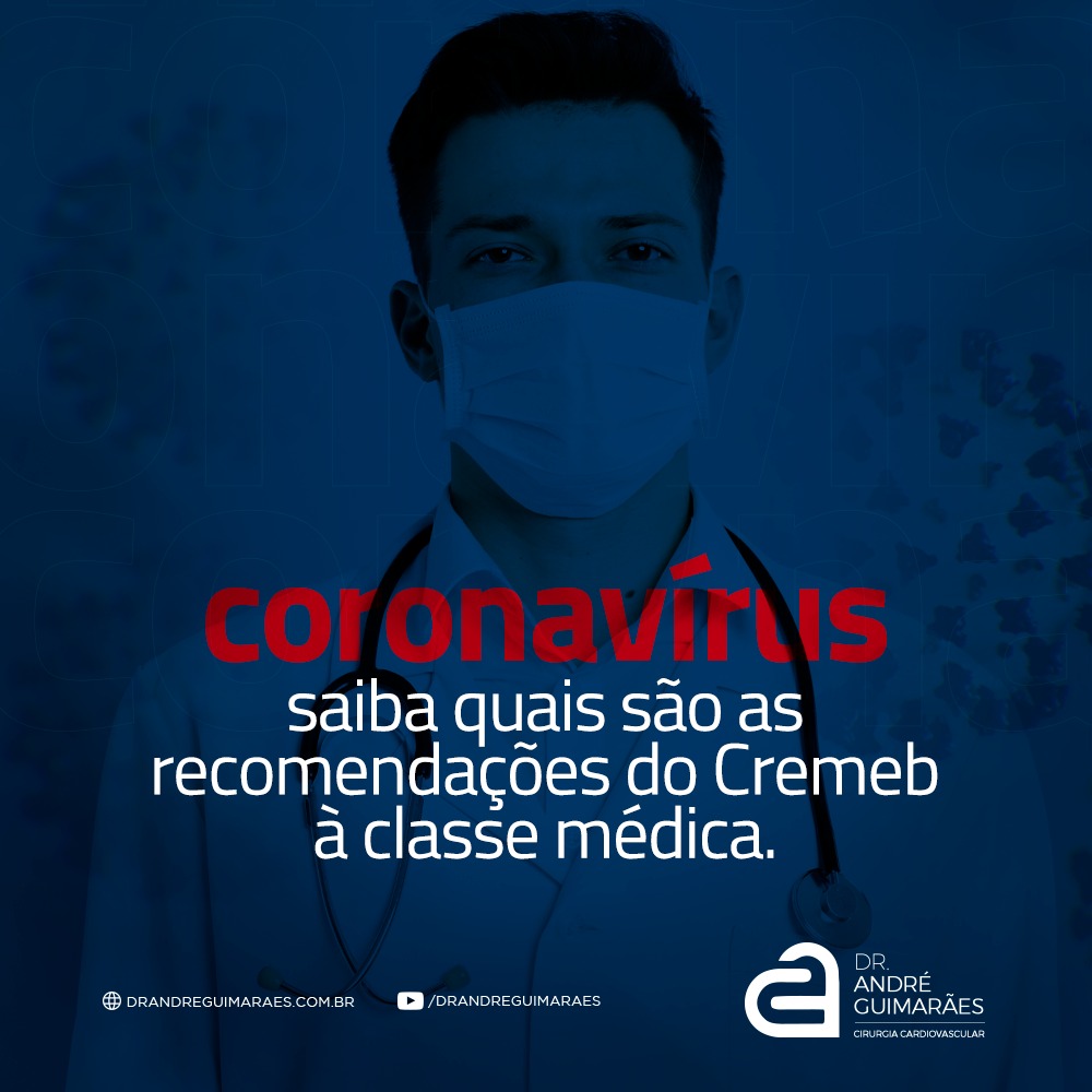 Coronavírus: saiba quais são as recomendações do Cremeb à classe médica